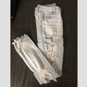 Super High Rise distressed jeggings